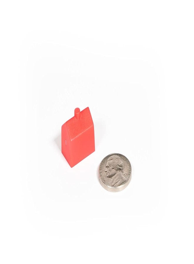 Morrison Games Plastic Hotels: Red Color Board Game Replacement Hotel (Colored Miniature Town & City Buildings, Board Game Playing Pieces) | 50 Pieces - Image 3